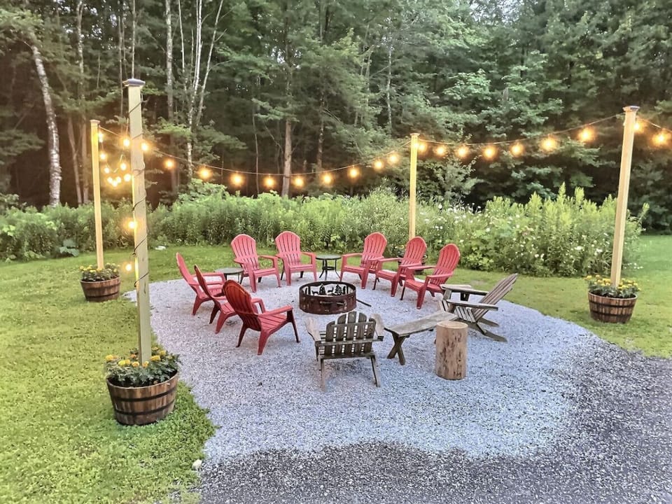 Gather by our fire pit for marshmallows, s`mores, and starry Vermont nights. Wood costs $12 per bundle.