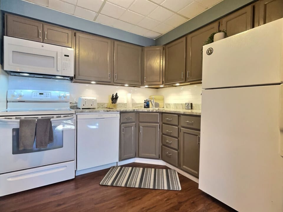 Fully equipped kitchen for all your cooking needs.