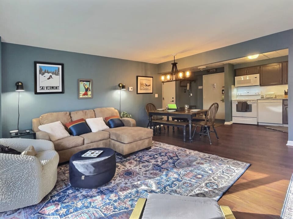 Inviting, comfortable seating space.