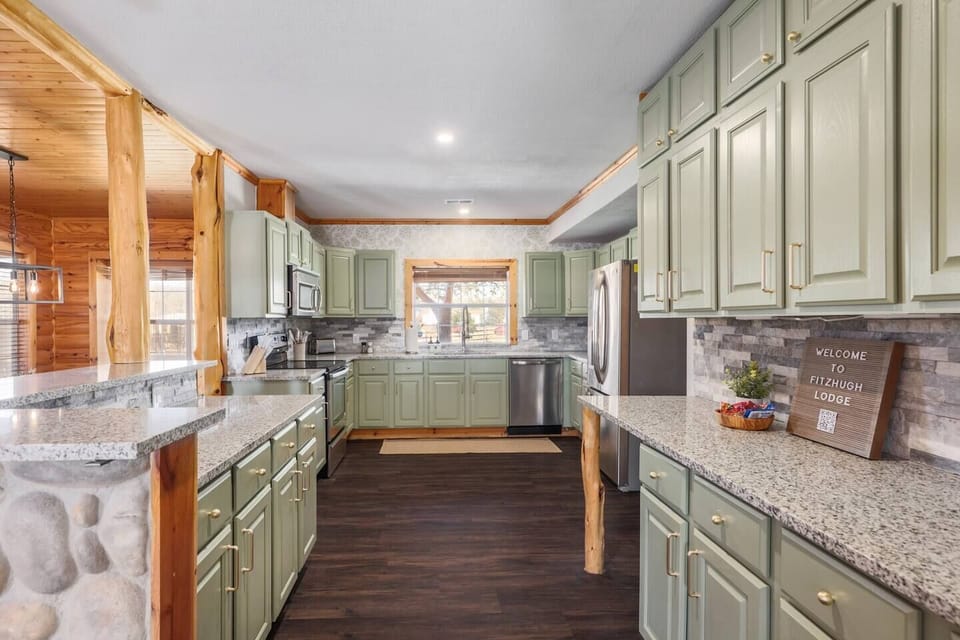 Fully-stocked kitchen
