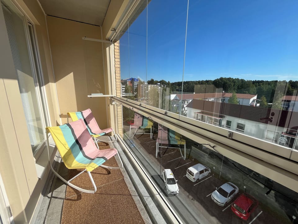 We also have 2 rocking beach chairs on the balcony