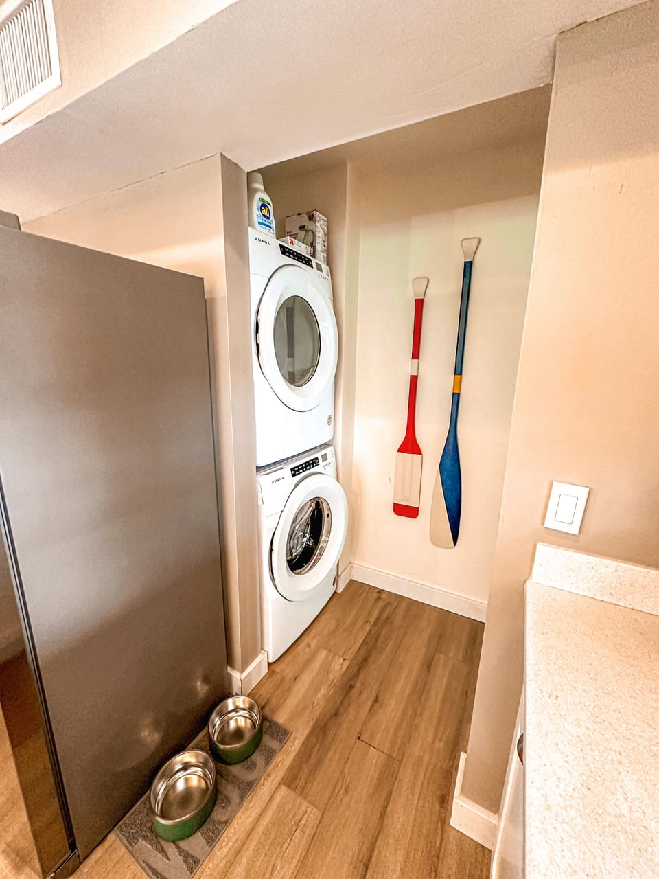 Always have clean clothes on hand with the laundry center