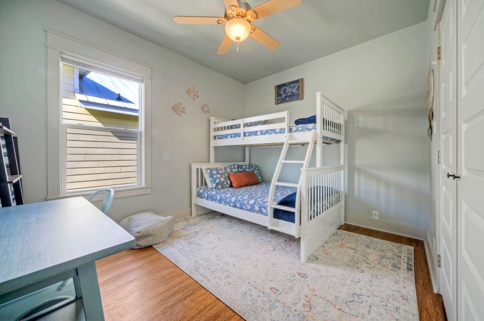 Bedroom 3 features a twin-over-full bunkbed.