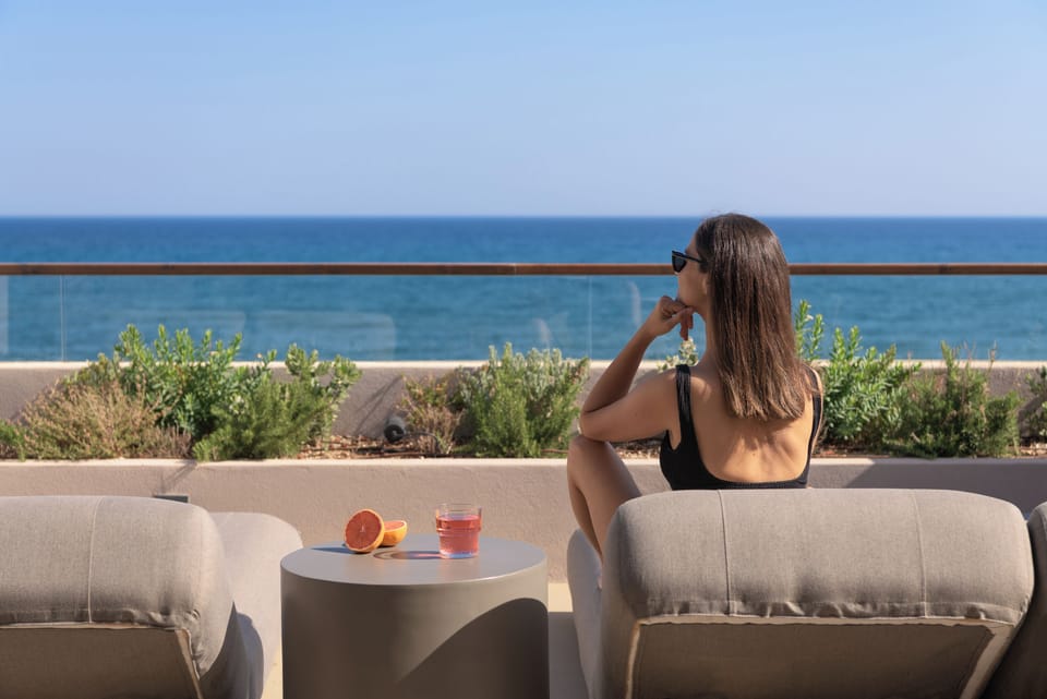 Breath-taking sea views from the roof top terrace.