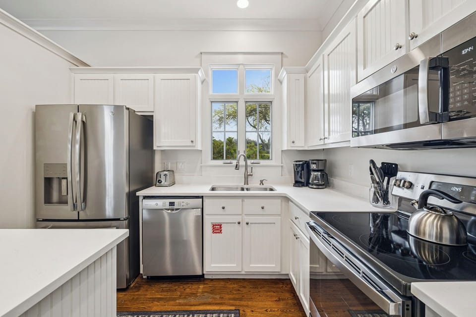 Chef's Kitchen Offering Stainless Steel Appliances