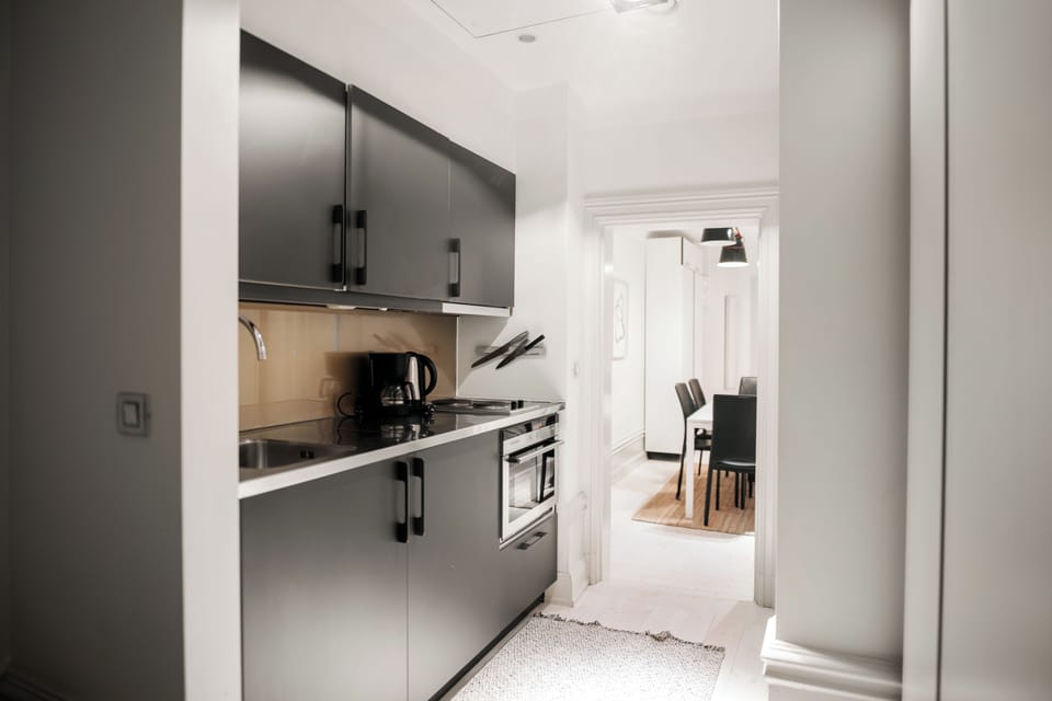 Family Apartment | Private kitchenette | Microwave, coffee/tea maker, electric kettle