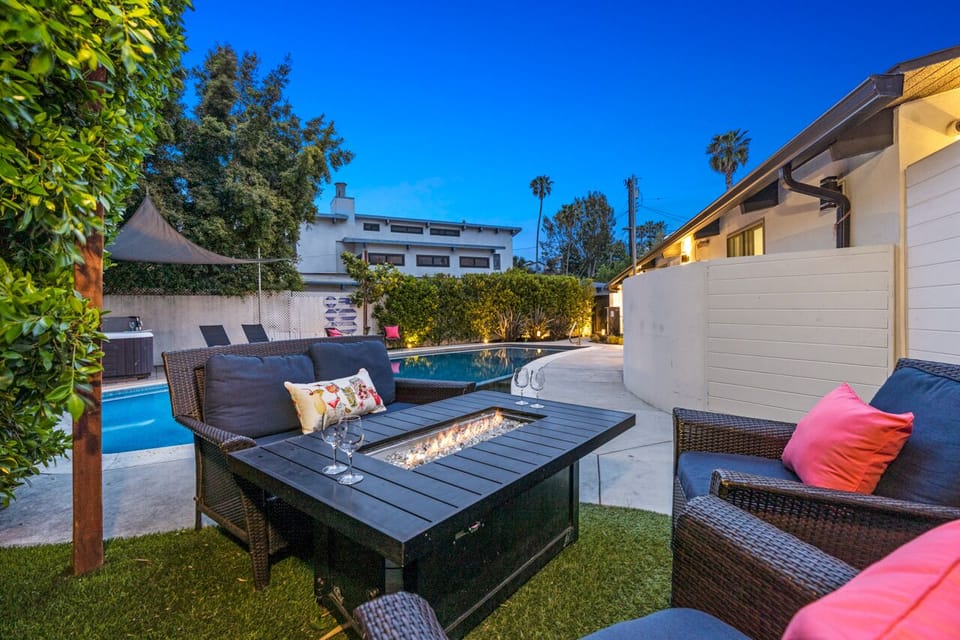 Relax at the Firepit or in  the Hot Tub.