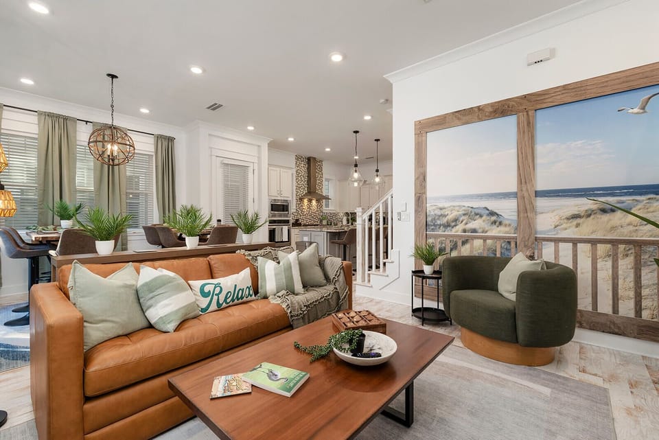 Luxury coastal decor throughout the home!