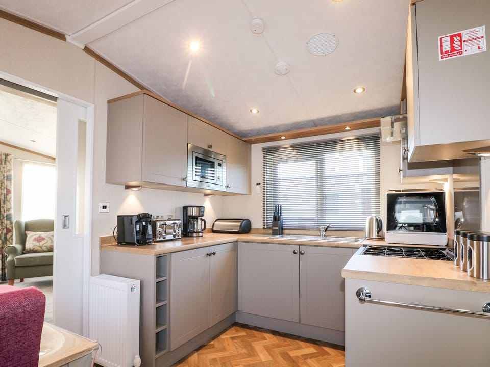 Fridge, dishwasher, electric kettle, toaster