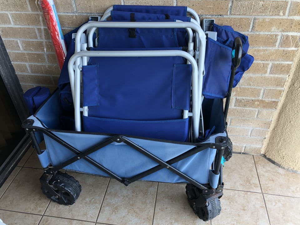 Beach Chairs and Beach Wagon provided