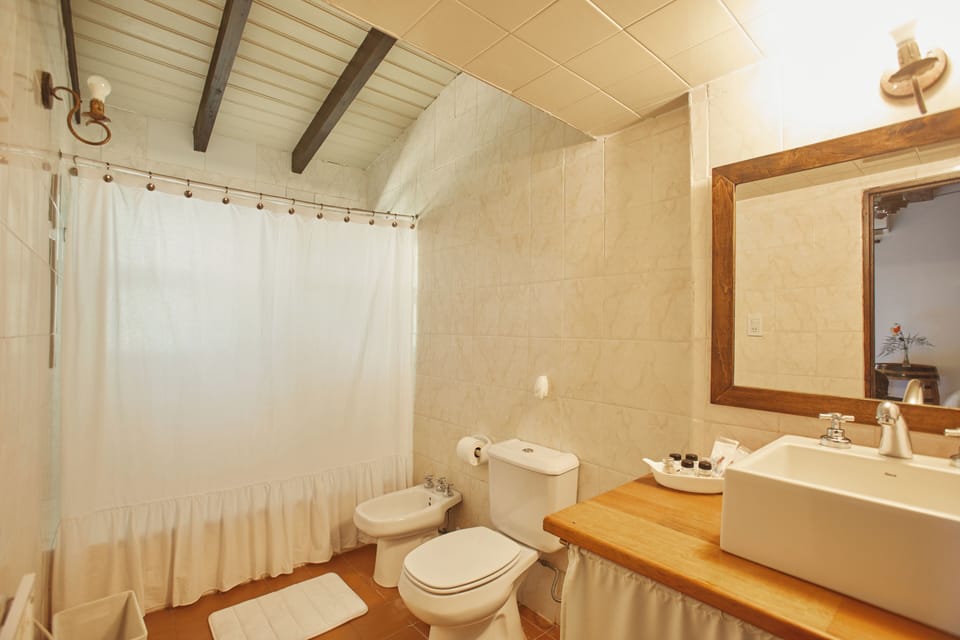 Free toiletries, hair dryer, bathrobes, bidet