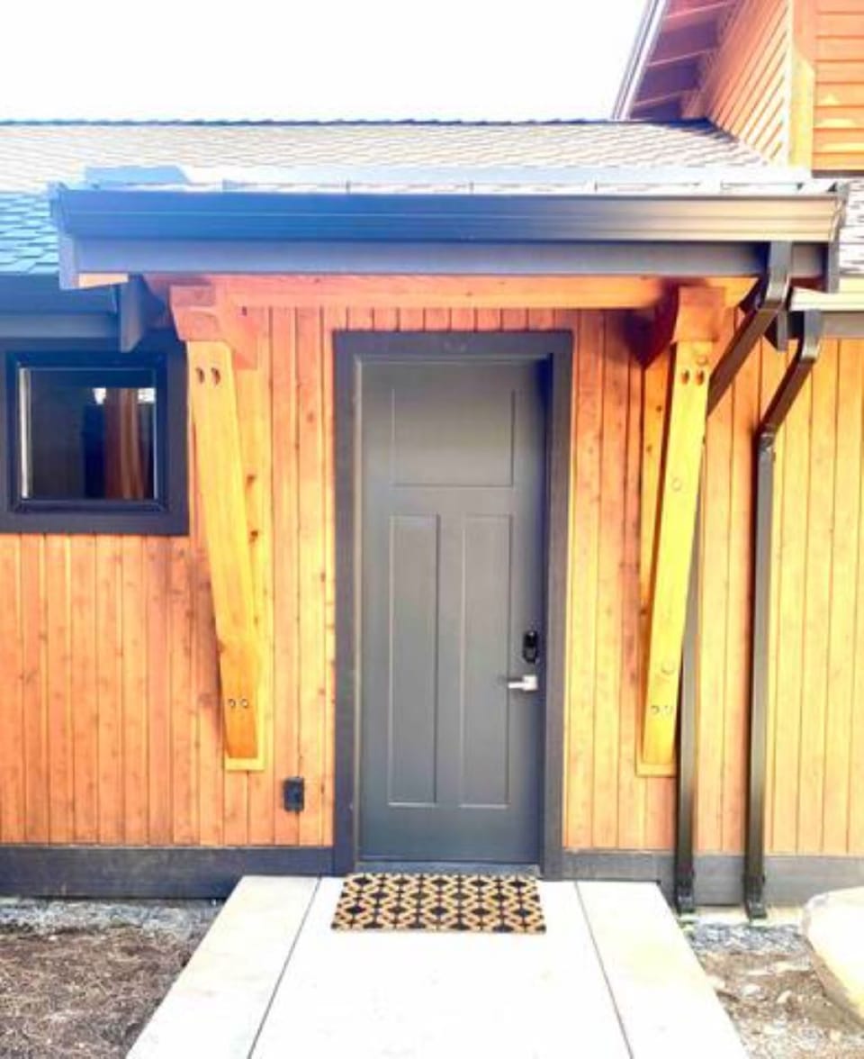 Private entrance that has a code provided for access