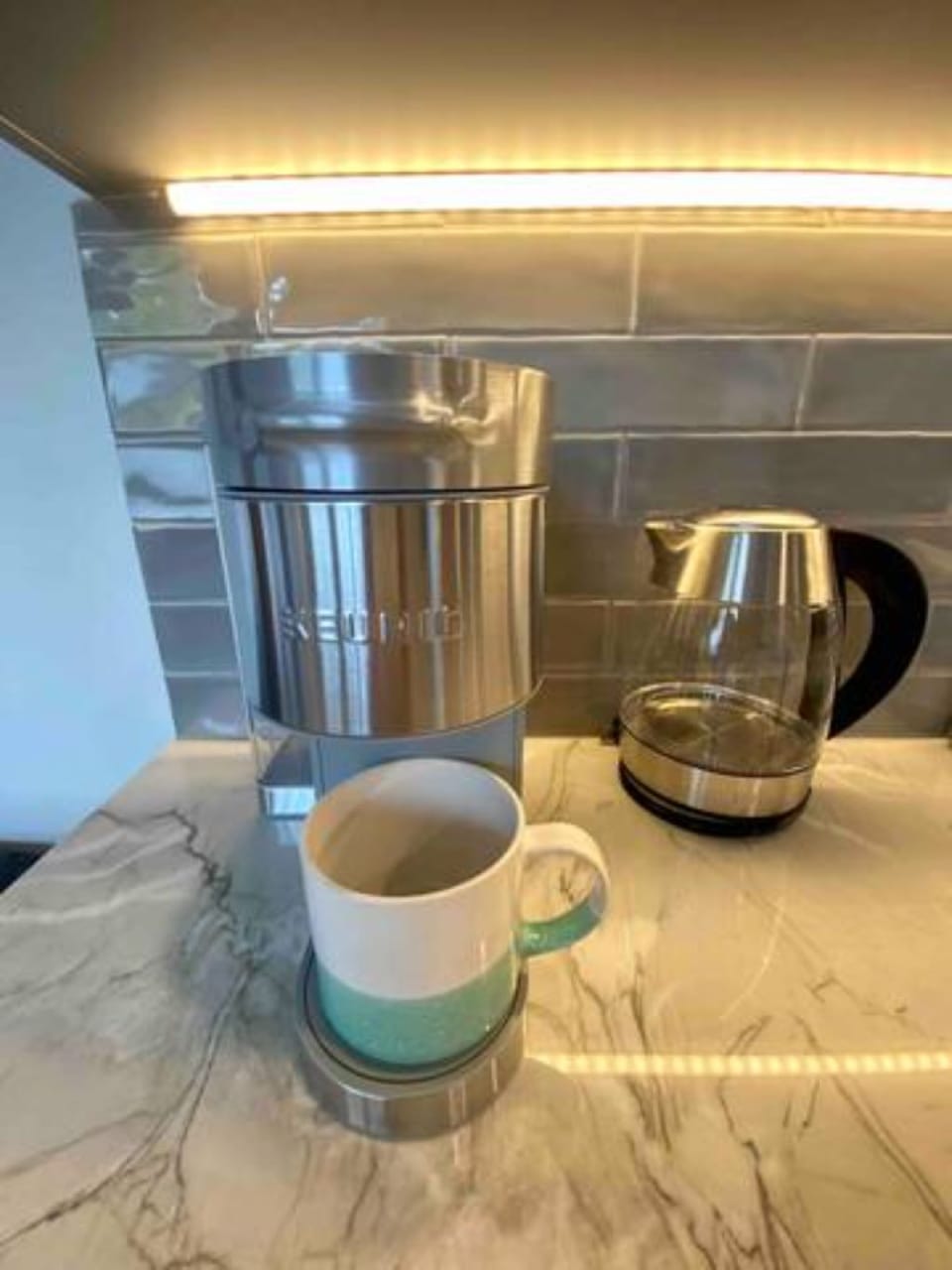 Keurig - with K Cups provided and an Electric Kettle