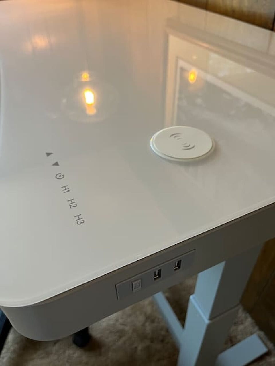 Office Desk, with charger and adjustable height