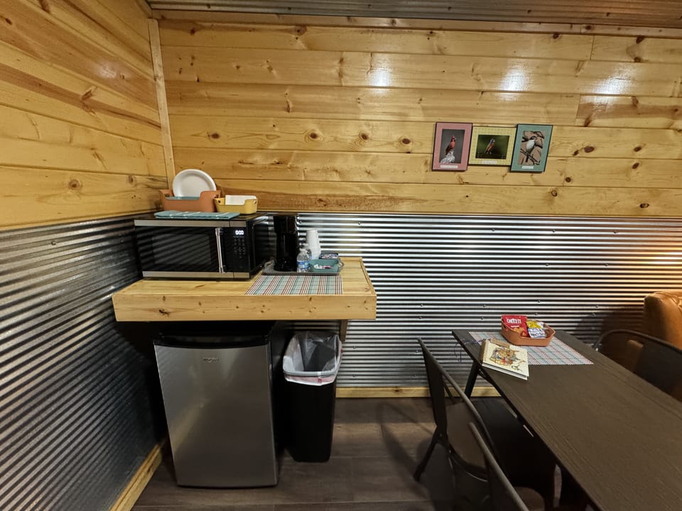 mini fridge, coffee maker, microwave, plus more 
