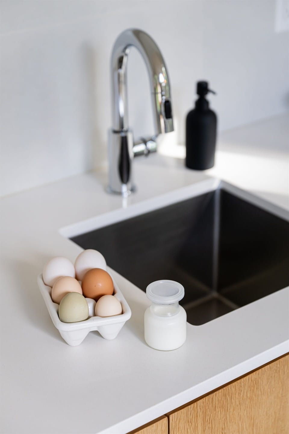 Enjoy fresh eggs from our on-site chickens and ducks. 