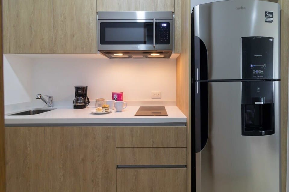 The kitchen has all the essentials