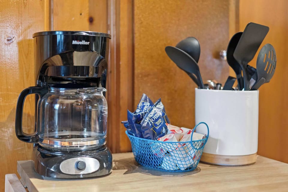 Always stocked with coffee, cream and sugar!