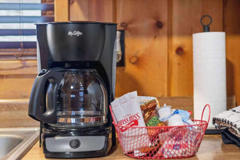 Enjoy a fresh cup of coffee on the porch.