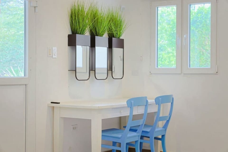 A convenient workspace in bedroom 5