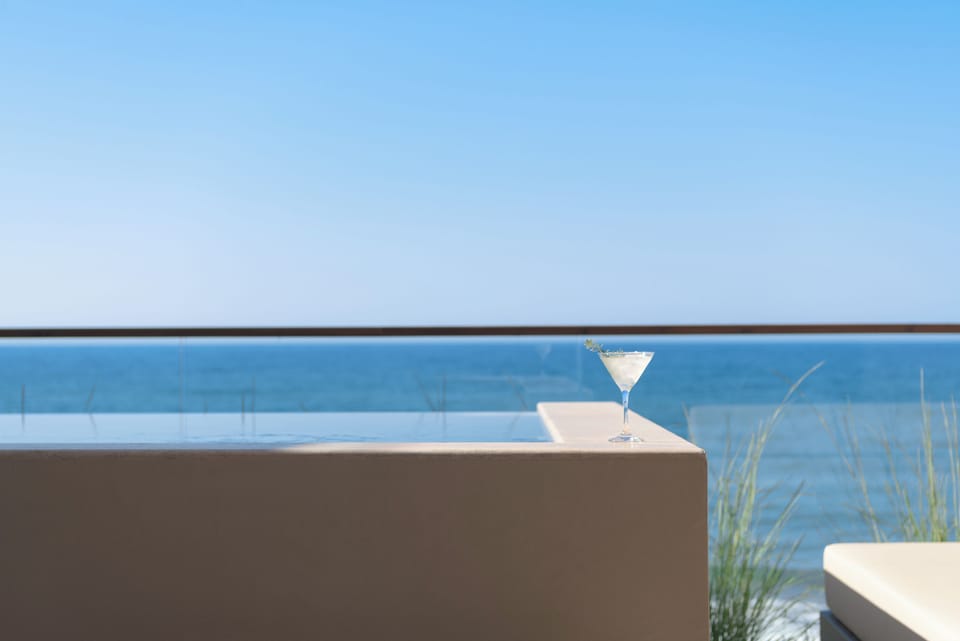 Sophisticated plunge pool surroundings offering a sense of tranquility