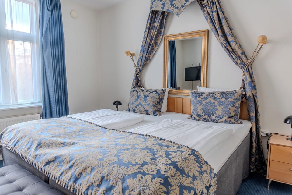 Free minibar items, in-room safe, individually decorated