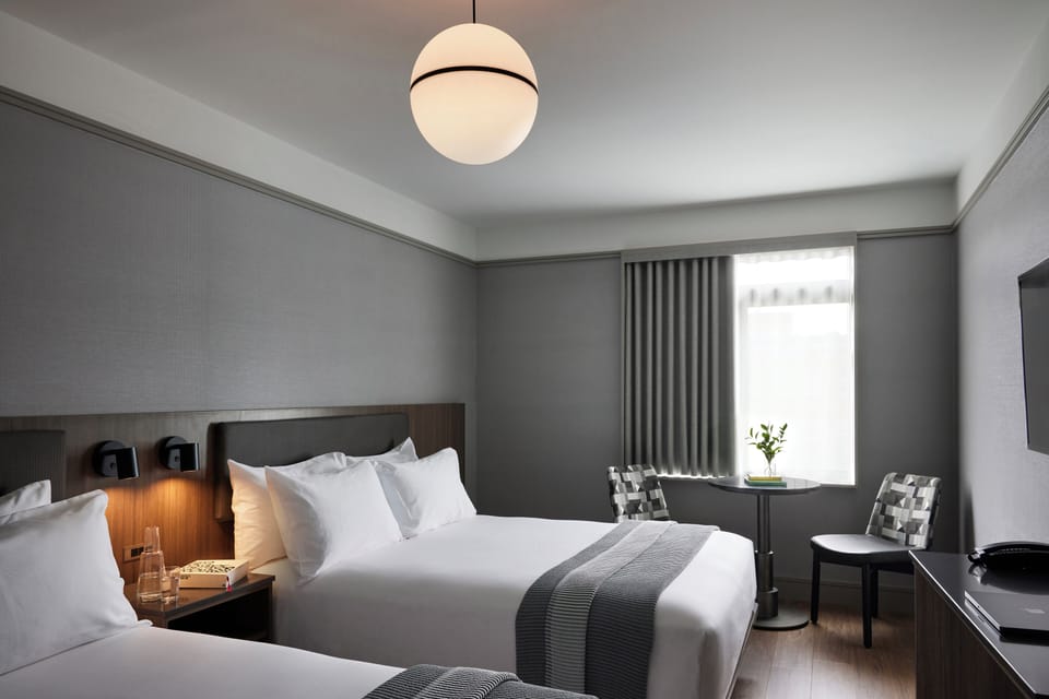 Premium bedding, pillowtop beds, in-room safe, desk