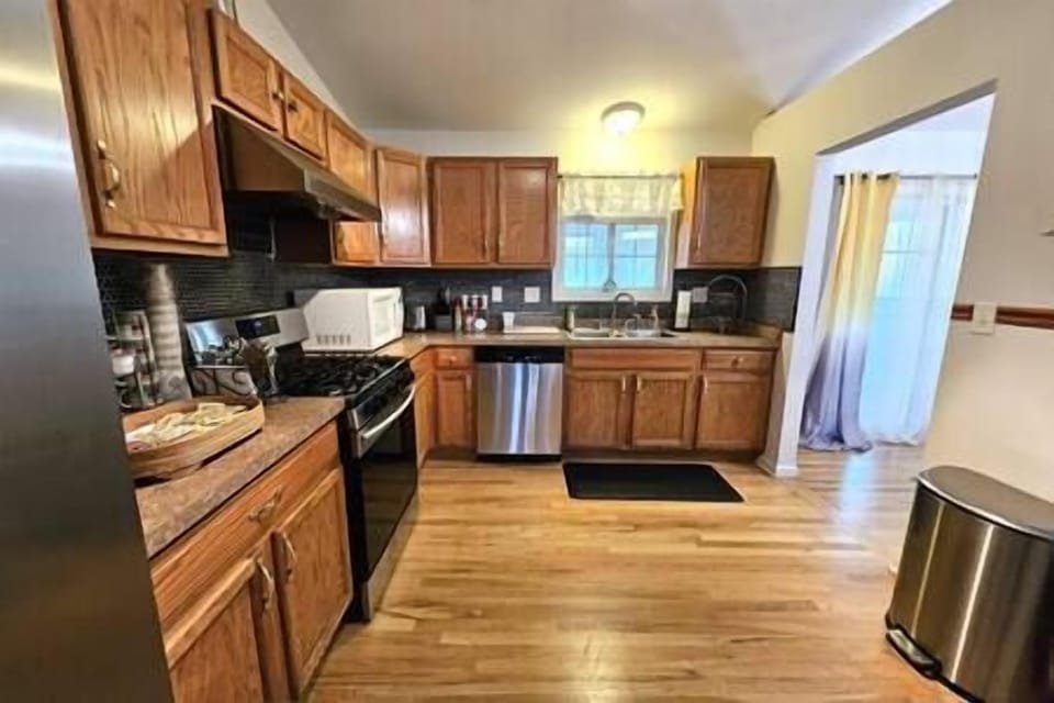 Fully Stocked Modern Kitchen With Coffee Bar