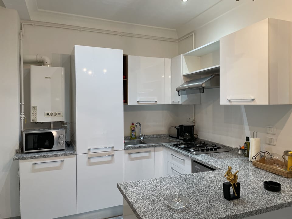 City Apartment | Private kitchen | Fridge, microwave, oven, toaster