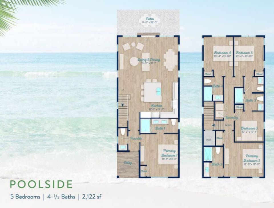 Your poolside unit's layout.