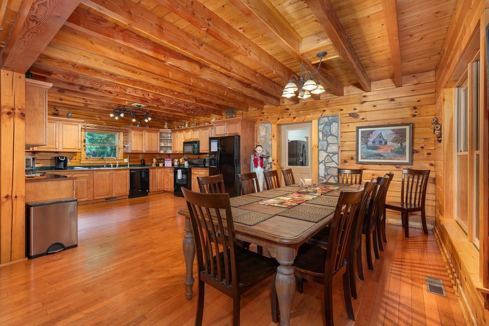 Dining area with seating for up to 12