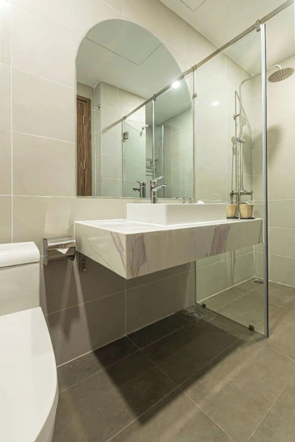 Family Room, Sea View | Bathroom | Shower, rainfall showerhead, designer toiletries, hair dryer