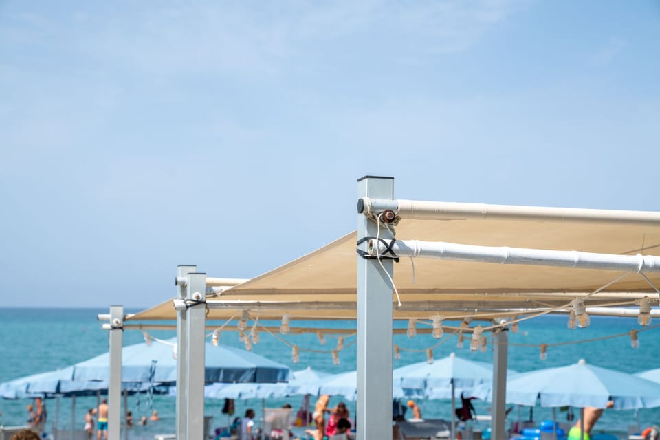 Private beach nearby, sun loungers, beach umbrellas, beach bar