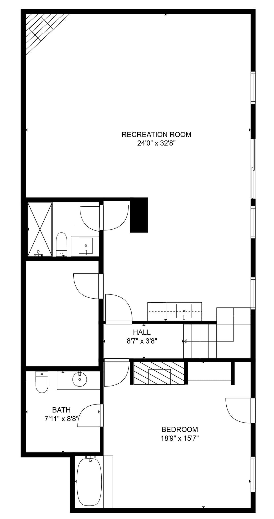 Floor plans for the first floor of the home