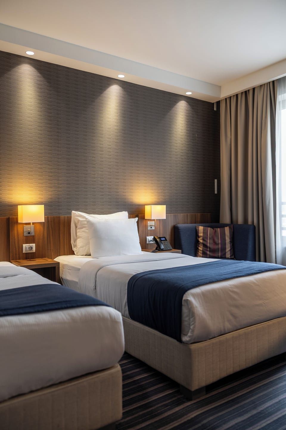 Minibar, in-room safe, desk, laptop workspace