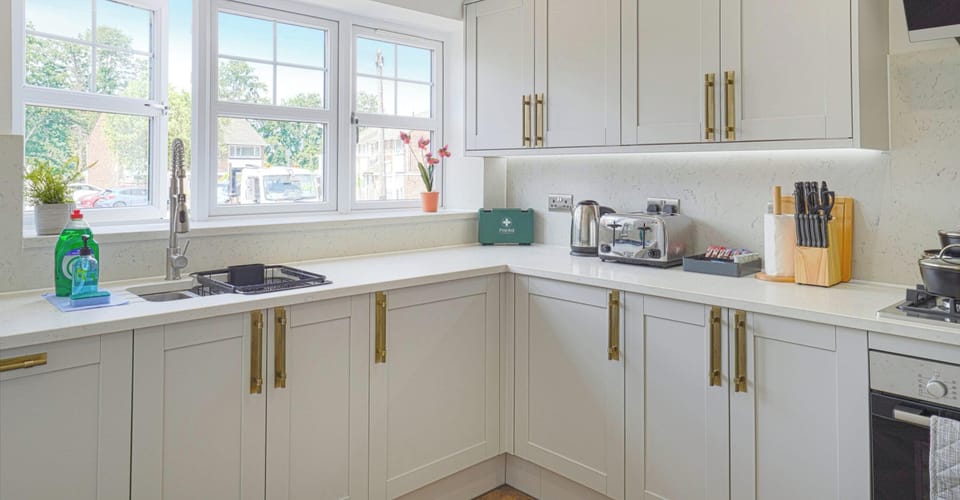 FULLY EQUIPPED KITCHEN WITH FREE CONDIMENTS FOR YOUR COOKING NEEDS