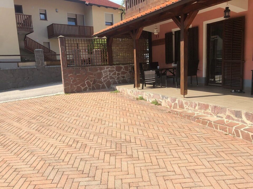 Parking place and terrace