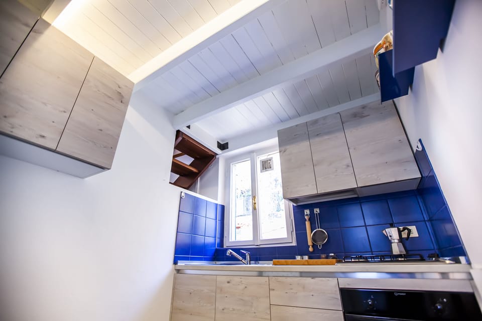 Panoramic Apartment | Private kitchen | Fridge, oven, stovetop, electric kettle