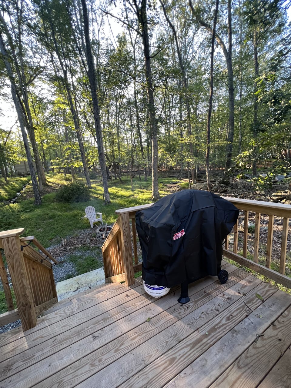 Deck with grill