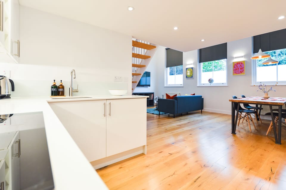 Large Mezzanine Studio Apartment | Private kitchen | Mini-fridge, microwave, stovetop, espresso maker