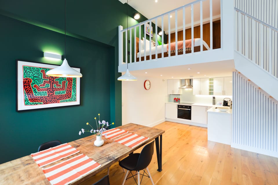 Large Mezzanine Studio Apartment | Private kitchen | Mini-fridge, microwave, stovetop, espresso maker