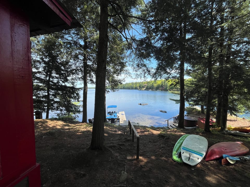 view from cottage front steps