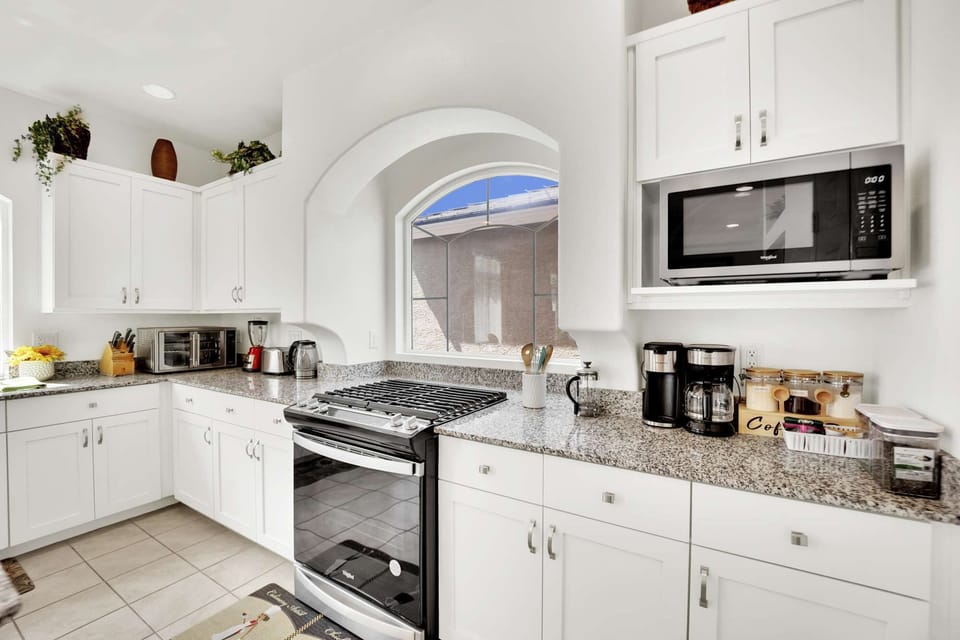 Fully stocked kitchen