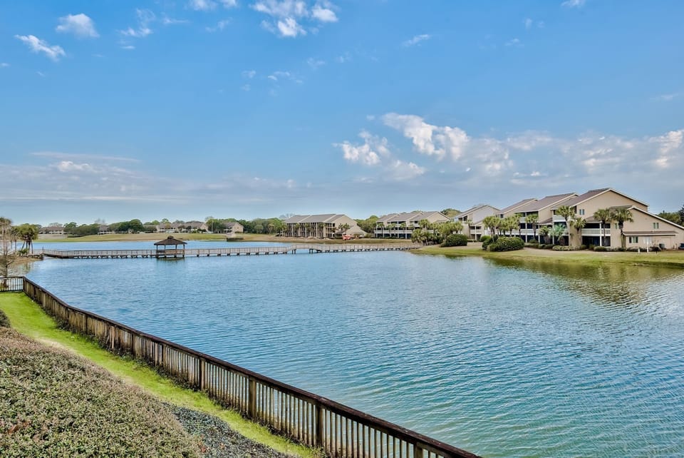 Seascape Lake is right behind the condo. It's surrounded by charcoal grills and stocked with bream - bring your fishing pole!