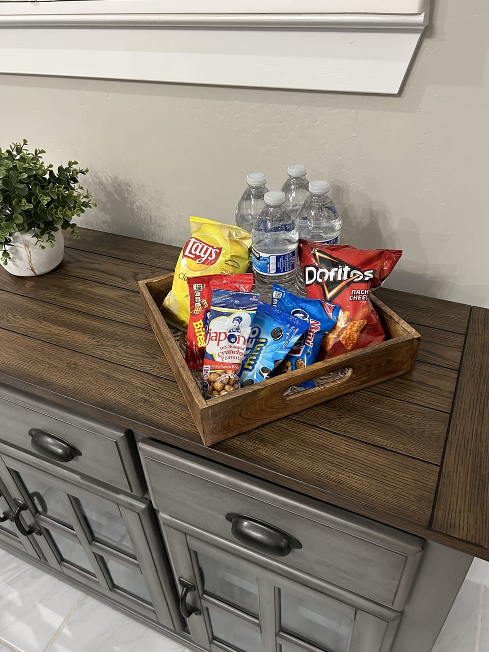 Complimentary Snacks and Water