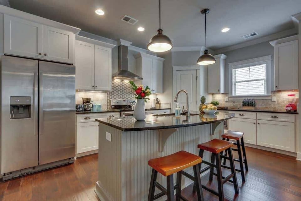 Bright and inviting, offering a welcoming space for morning coffee and evening chats.