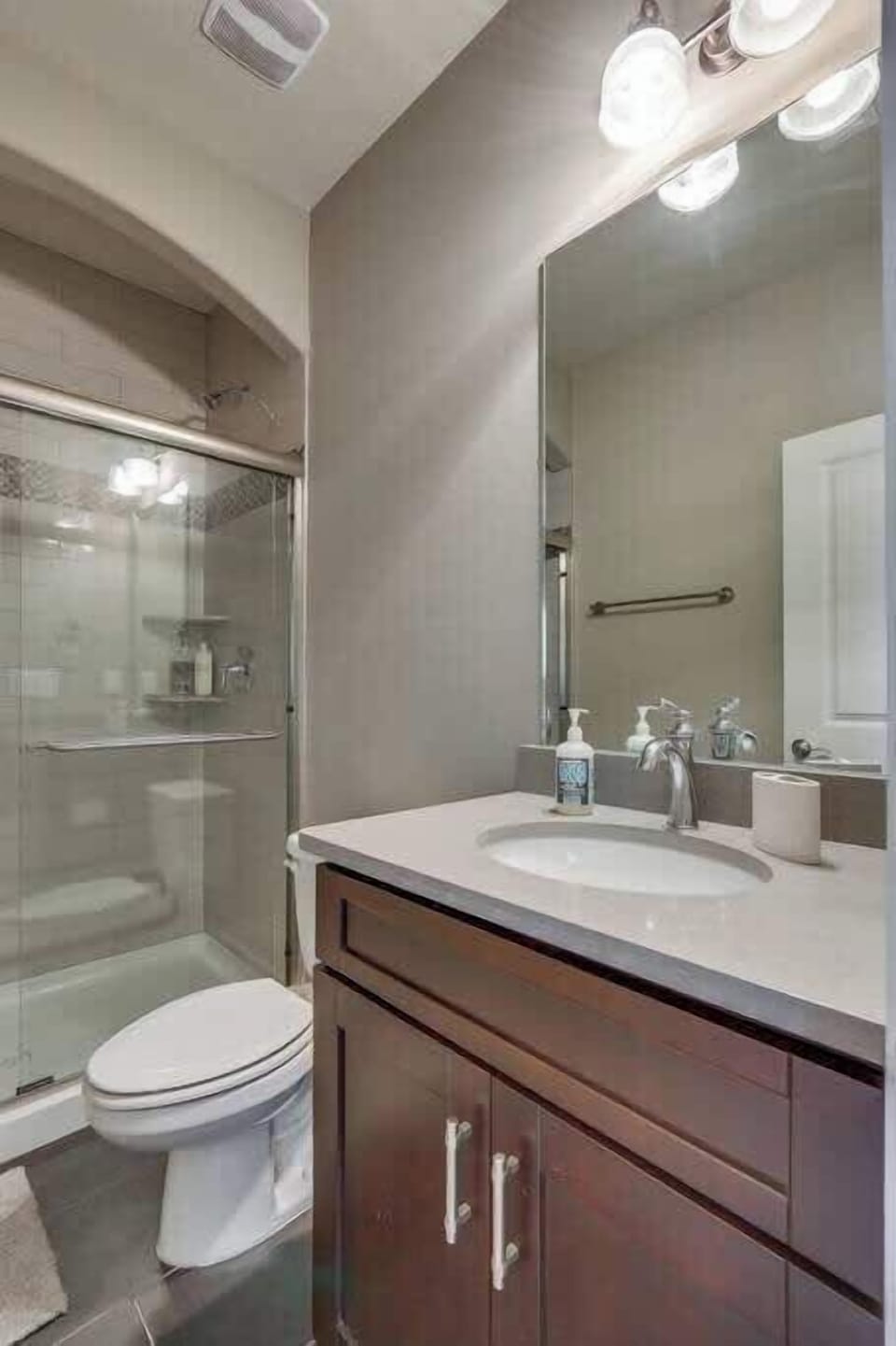 Plenty of bathrooms across the three homes for your whole group!