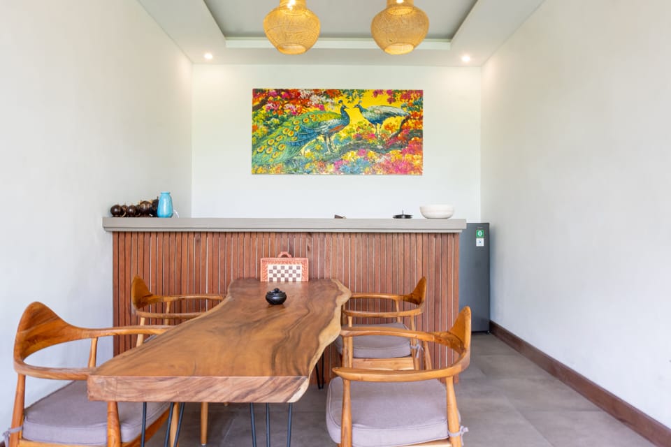 Deluxe Villa | Private kitchen | Fridge, stovetop, electric kettle, toaster