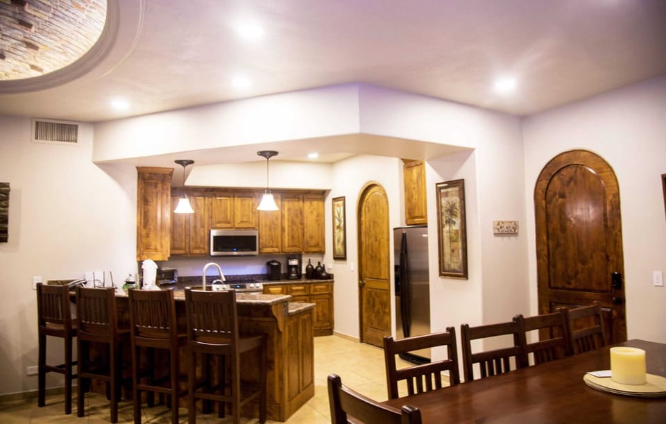Spacious kitchen, BSR and dining areas