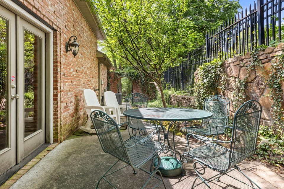Enjoy the private patio in the center of town.